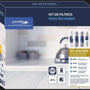 Kit 4 Filtros PP+CTO+CTO+Postfiltro - 5 ETAPAS.